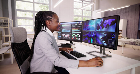 Analyst Woman Looking