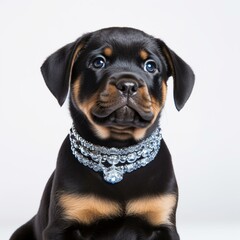 Fototapeta premium Rottweiler isolated on white background