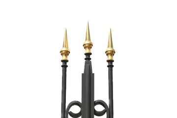 Gilded iron spikes