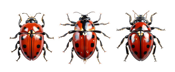 Fototapeta premium ladybug isolated on transparent background ,lady bug isolated clip art ,generative ai