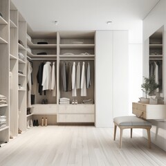 Modern design Dressing Room With Walk In Closet home interior design detail house beautiful background,home organize storage manage detail,ai generate
