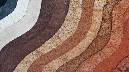 Form of soil layers, its colour and textures, Texture layers of earth, erosion to identify layers...