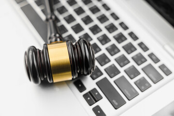Cyber law security judgment sue on court, Digital online auction,  Internet AI lawyer prompt judge...