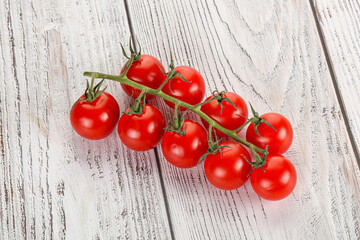 Ripe sweet cherry tomato branch