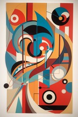 Bold Lines, Shapes, and Colors Merge, Creating Abstract Art that Dazzles the Senses