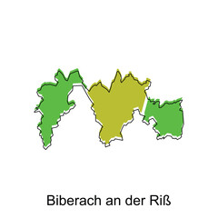 vector map of Biberach An Der Rib modern outline, High detailed vector illustration vector Design Template, suitable for your company