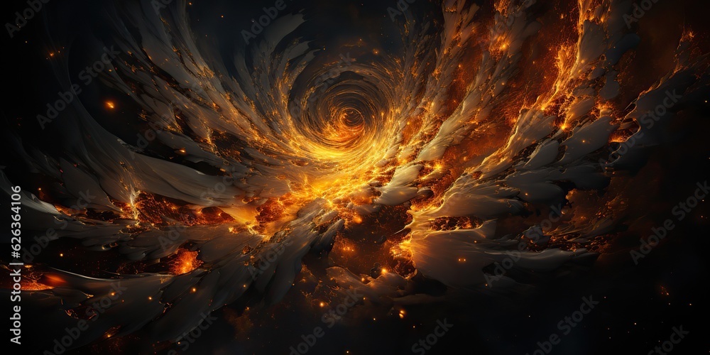 Wall mural ai generated. ai generative. modern minimal solar system galaxy space decoration abstract background