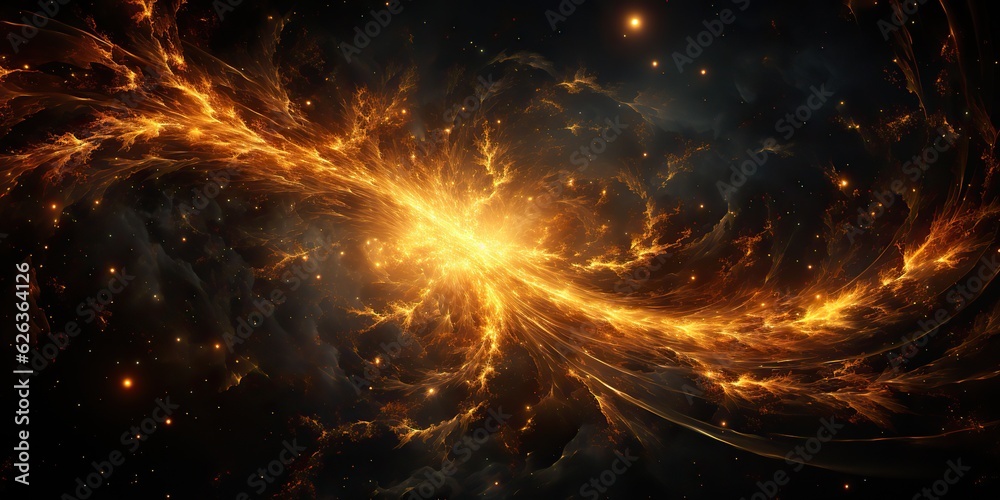 Wall mural ai generated. ai generative. modern minimal solar system galaxy space decoration abstract background