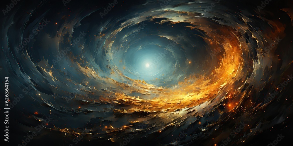 Poster ai generated. ai generative. modern minimal solar system galaxy space decoration abstract background