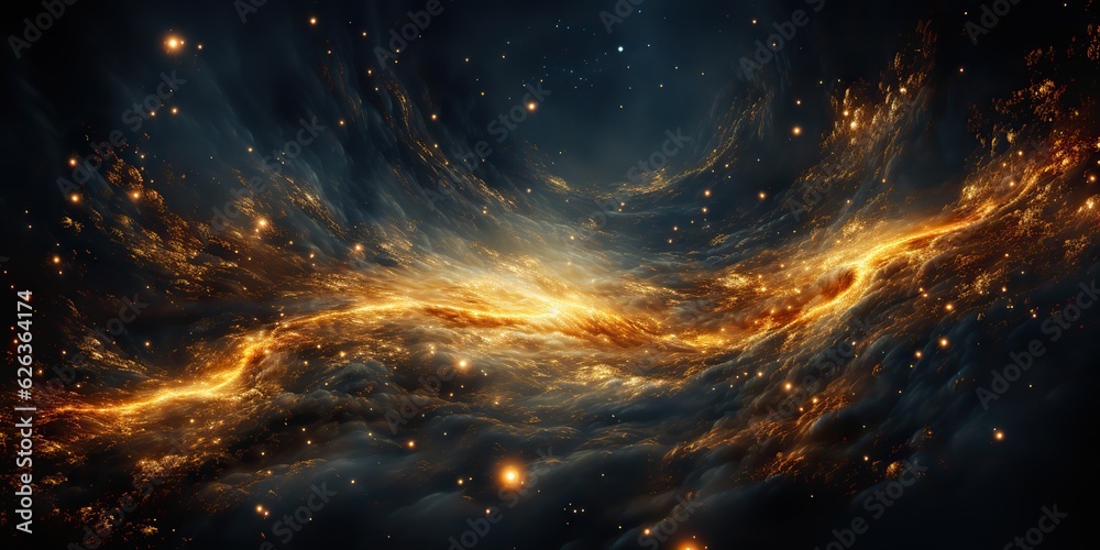 Wall mural ai generated. ai generative. modern minimal solar system galaxy space decoration abstract background
