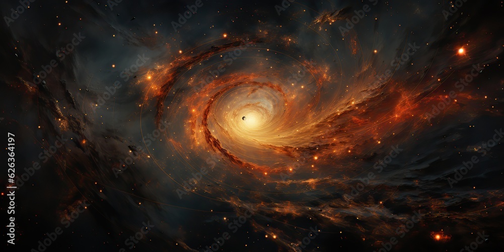 Canvas Prints ai generated. ai generative. modern minimal solar system galaxy space decoration abstract background