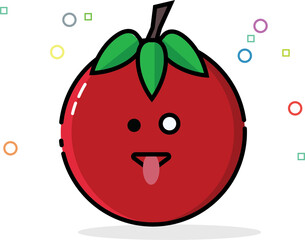 tomato icon with popping face