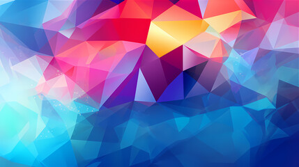 Obraz premium Eye-catching polygonal backgroun design in bold colors, ideal for a modern website header, presentation or social media post