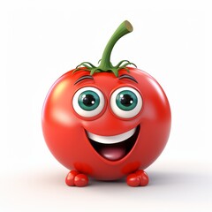 Happy Tomato Cartoon Mascot