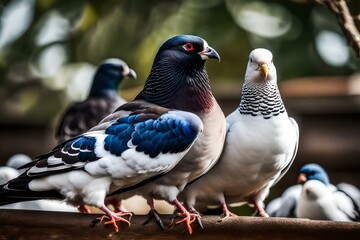 Obraz premium pigeon on the branch