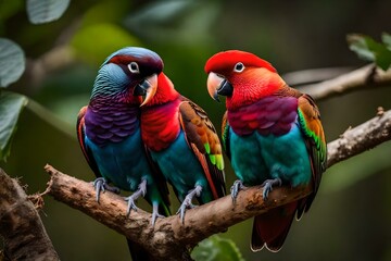 Obraz premium pair of parrots