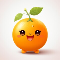 Happy Orange Cartoon Mascot
