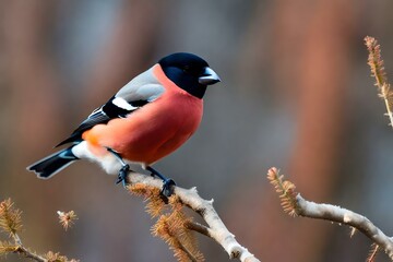 Naklejka premium red cardinal on a branch