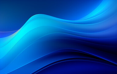 Obraz premium Abstract blue background with smooth shining lines