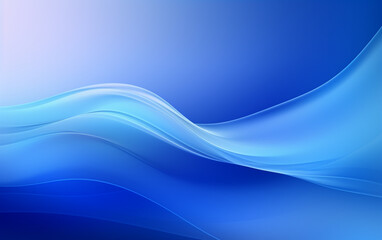Fototapeta premium Abstract blue background with smooth shining lines