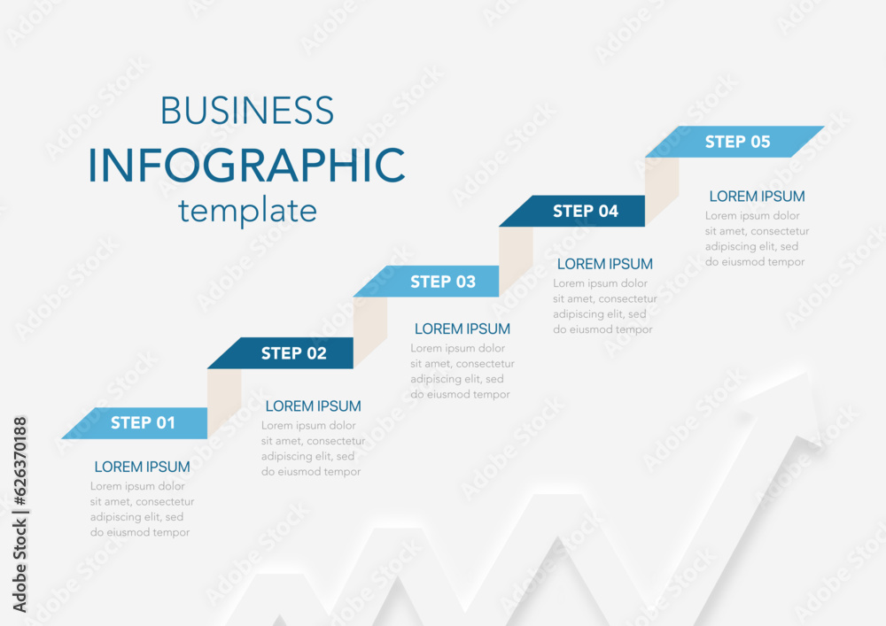 Wall mural vector infographic label design template with icons and 5 options or steps. can be used for process 