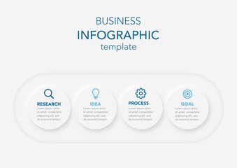 Vector Infographic label design template with icons and 4 options or steps. Can be used for process diagram, presentations, workflow layout, banner, flow chart, info graph.