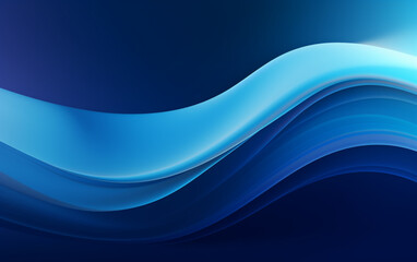 Fototapeta premium Abstract blue background with smooth shining lines