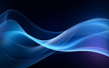 Abstract blue background with smooth shining lines