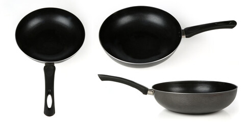 Images of cookware on a white background