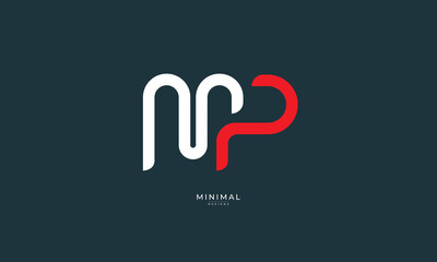 Alphabet letter icon logo MP