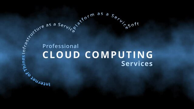 Professional Cloud Computing Services as Cloud Computing tag cloud with terms like platform as a service or service provider for resource pooling and big data analytics by artificial intelligence tags