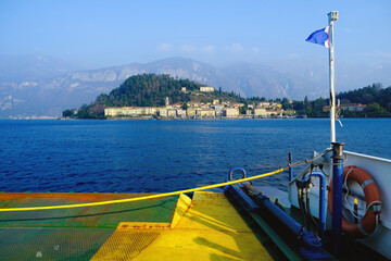 Ferry boat cruise on the Como Lake to Bellagio, Lombardy, Italy