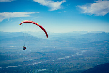 Paragliding in the mountains