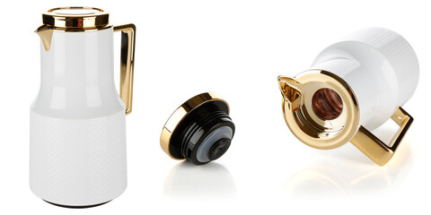 Images of a vacuum flask on a white background