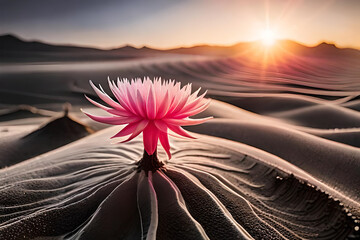 flower in the sunset