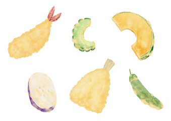 夏野菜とエビと魚の天ぷら