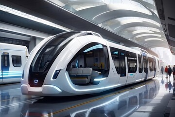 futuristic public transport futuristic vehicle