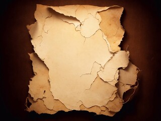 Vintage torn paper background. Separate sheet of old paper. Realistic burned paper texture