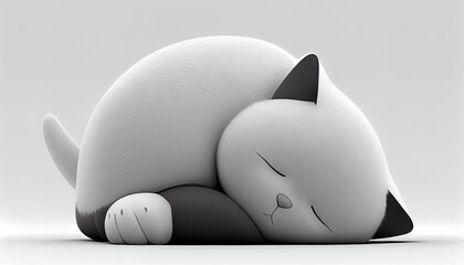 sleeping cat generative by ai 