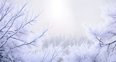 Zimowe pastelowe tło gałęzie. Generative AI - obrazy, fototapety, plakaty