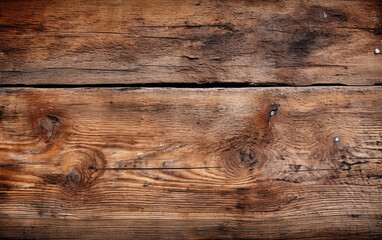 Naklejka premium Close up of a rustic wooden plank