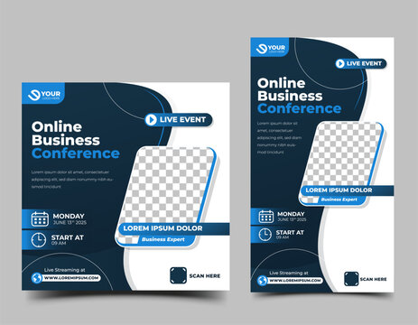 Webinar promotion with one place for the photo. Usable for social media post, story, and web ads