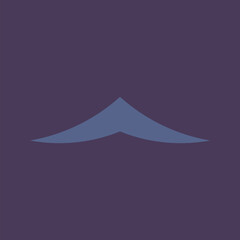 A simple logo featuring a simple purple lonely mountain. The entire logo is made of circles only.
