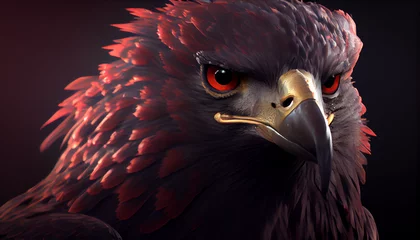 Meubelstickers A black Eagle closeup shot  © Devil creation 