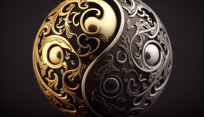 golden eastern egg generative by ai 