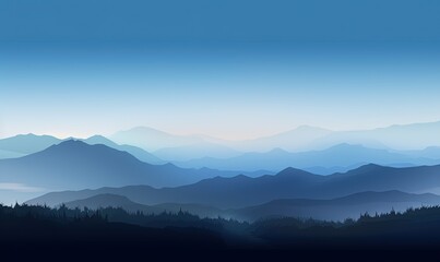 Fototapeta premium a mountain range with a blue sky and clouds in the background. generative ai