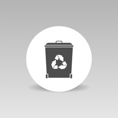 Recycle bin icon Recycling garbage bin icon