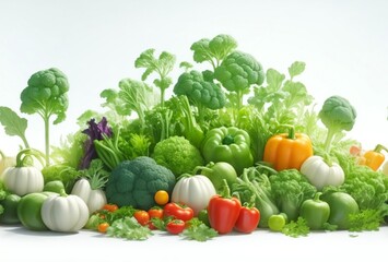 Beautiful Vegetables food background illustration, ai generate