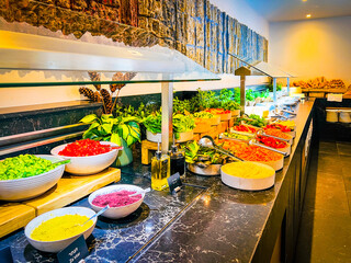 Vegetarian culinary buffet. Cuisine culinary buffet vegetarian restaurant. cold appetizers and...