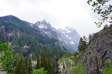 big Snow mountain at Grand Teton National Park in early summer, Wyoming, USA